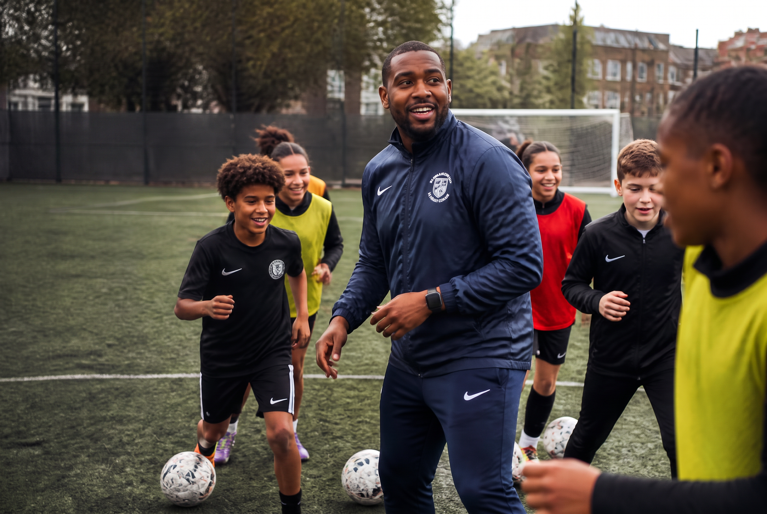 Children smiling and running at a Community Sparks Change holiday club in London